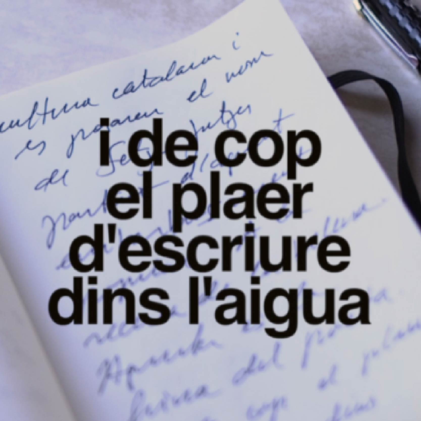 Bonet, Villaronga, Mesquida, i de cop el plaer d'escriure dins l'aigua