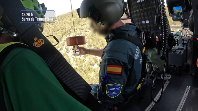 EL GREIM PROTAGONITZA UN ESPECTACULAR RESCAT EN HELICÒPTER D'UN 