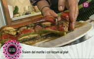 'Coca de trempó i sobrassada', 'Terrina de verdures amb pesto' i 'Llom amb col'