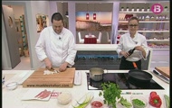 'Pop en tempura amb romesco d'algues' i 'Arròs de molls'